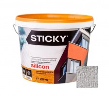 STICKY Tencuiala Decorativa Structurata cu Silicon 2mm Gri Luminos 25kg